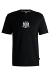 Hugo Boss Boss X Nfl Cotton-jersey T-shirt With Special Branding In Black