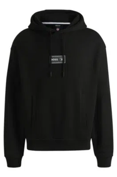 Hugo Boss Boss X Nfl Cotton-terry Hoodie With Special Branding In Giants