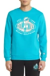 Hugo Boss Boss X Nfl Crewneck Sweatshirt In Miami Dolphins Open Green