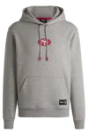 Hugo Boss Boss X Nfl Interlock Hoodie With Special Branding In 49ers