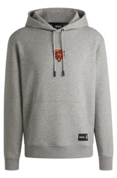Hugo Boss Boss X Nfl Interlock Hoodie With Special Branding In Bears