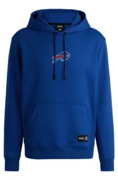 Hugo Boss Boss X Nfl Interlock Hoodie With Special Branding In Bills