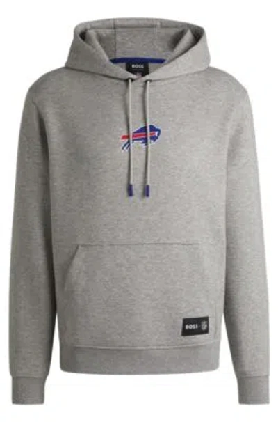 Hugo Boss Boss X Nfl Interlock Hoodie With Special Branding In Bills