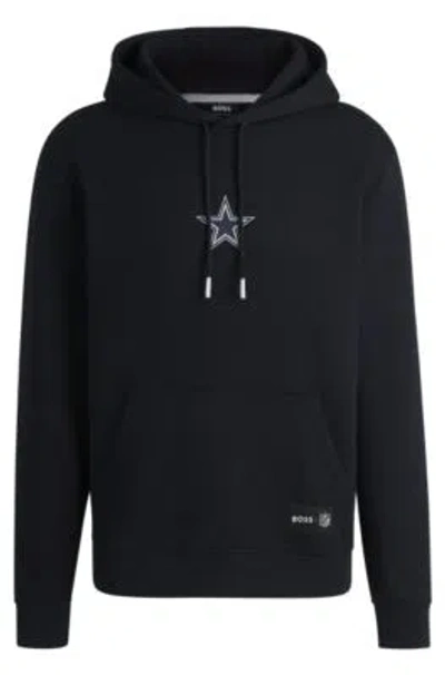 Hugo Boss Boss X Nfl Interlock Hoodie With Special Branding In Cowboys