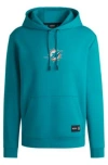 Hugo Boss Boss X Nfl Interlock Hoodie With Special Branding In Dolphins
