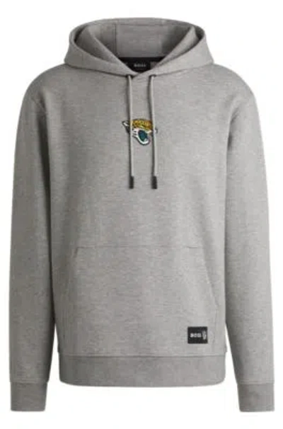 Hugo Boss Boss X Nfl Interlock Hoodie With Special Branding In Jaguars