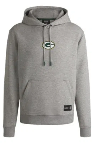 Hugo Boss Boss X Nfl Interlock Hoodie With Special Branding In Packers