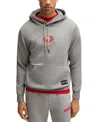 Hugo Boss Boss X Nfl Interlock Hoodie With Special Branding In 49ers Silver
