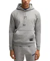 Hugo Boss X Nfl Interlock Hoodie With Special Branding In Boss Grey