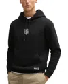 Hugo Boss Boss X Nfl Interlock Hoodie With Special Branding In Grey