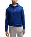 Hugo Boss Boss X Nfl Interlock Hoodie With Special Branding In Medium Blue