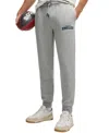 Hugo Boss Boss X Nfl Signature-tape Tracksuit Bottoms With Special Branding In Light,pastel Grey