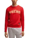 Hugo Boss Boss X Nfl Regular-fit Sweatshirt With Special Branding In 49ers