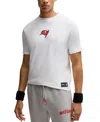 Hugo Boss Boss X Nfl Stretch-cotton T-shirt With Special Branding In Open White