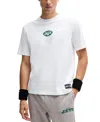 Hugo Boss Boss X Nfl Stretch-cotton T-shirt With Special Branding In Open White