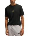 Hugo Boss Boss X Nfl Stretch Cotton Graphic T-shirt In Saints Grey