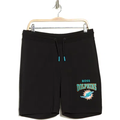 Hugo Boss Boss X Nfl Miami Dolphins Sweat Shorts In Black