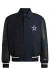 Hugo Boss Boss X Nfl Mixed-material Jacket With Faux-leather Sleeves In Cowboys