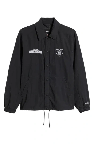 Hugo Boss Boss X Nfl X Nfl Otto Jacket In Las Vegas Raiders