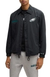Hugo Boss Boss X Nfl Embroidered Branding Water-repellent Jacket In Philadelphia Eagles