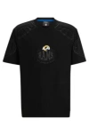 Hugo Boss Boss X Nfl Oversize-fit T-shirt With Collaborative Branding In Multi