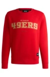 Hugo Boss Boss X Nfl Regular-fit Sweatshirt With Special Branding In 49ers
