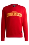 Hugo Boss Boss X Nfl Regular-fit Sweatshirt With Special Branding In Commanders