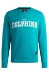 Hugo Boss Boss X Nfl Regular-fit Sweatshirt With Special Branding In Dolphins