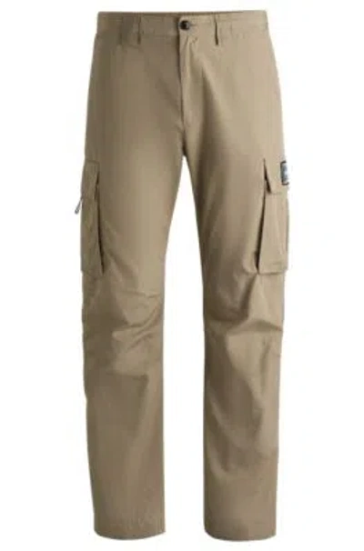 Hugo Boss Boss X Nfl Relaxed-fit Cargo Trousers With Special Branding In Nfl Generic