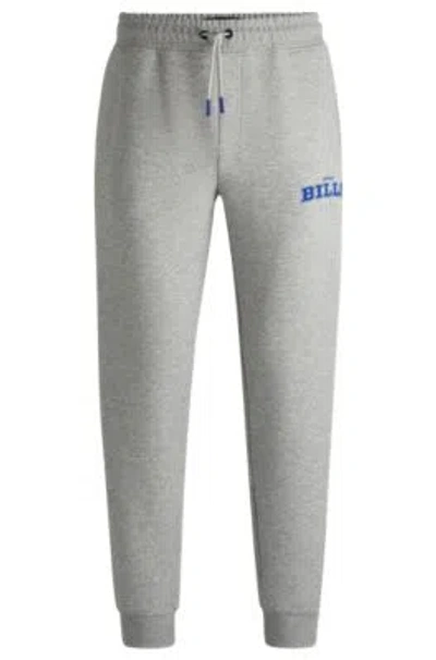 Hugo Boss Boss X Nfl Signature-tape Tracksuit Bottoms With Special Branding In Bills