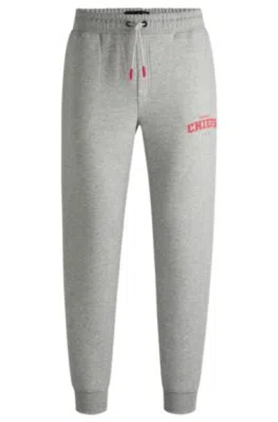 Hugo Boss Boss X Nfl Signature-tape Tracksuit Bottoms With Special Branding In 49ers