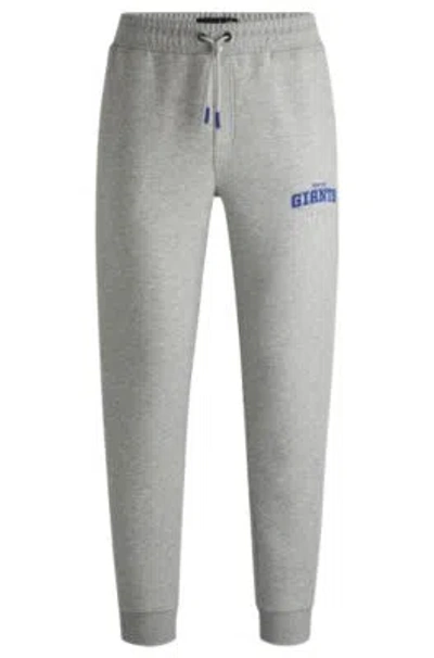 Hugo Boss Boss X Nfl Signature-tape Tracksuit Bottoms With Special Branding In Giants