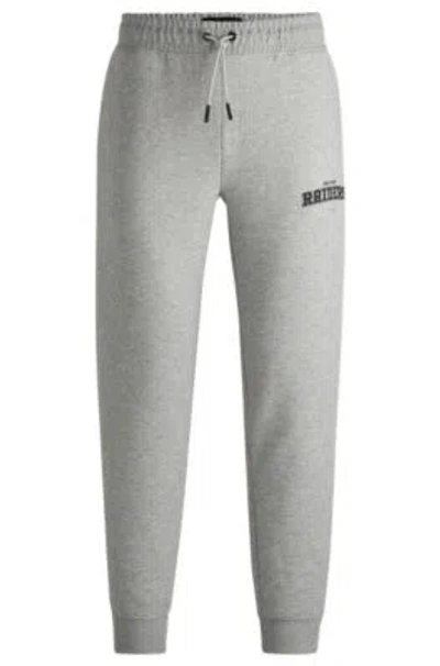 Hugo Boss Boss X Nfl Signature-tape Tracksuit Bottoms With Special Branding In Raiders