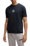 Hugo Boss X Nfl Stretch-cotton T-shirt With Special Branding In Black
