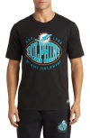 Hugo Boss Boss X Nfl Stretch Cotton Graphic T-shirt In Miami Dolphins Black