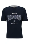 Hugo Boss Boss X Nfl Stretch-cotton T-shirt With Collaborative Branding In Cowboys