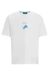 Hugo Boss Boss X Nfl Stretch-cotton T-shirt With Special Artwork In White