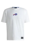 Hugo Boss Boss X Nfl Stretch Cotton Graphic T-shirt In Buffalo Bills - White