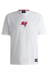 Hugo Boss Boss X Nfl Stretch-cotton T-shirt With Special Branding In Bucs