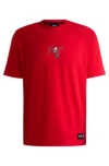 Hugo Boss Boss X Nfl Stretch-cotton T-shirt With Special Branding In Bucs