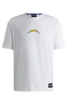 Hugo Boss Boss X Nfl Stretch-cotton T-shirt With Special Branding In Chargers