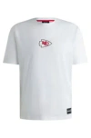 Hugo Boss Boss X Nfl Stretch-cotton T-shirt With Special Branding In Chiefs