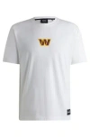 Hugo Boss Boss X Nfl Stretch Cotton Graphic T-shirt In Washington Commanders - White