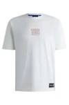 Hugo Boss Boss X Nfl Stretch-cotton T-shirt With Special Branding In Giants