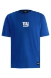 Hugo Boss Boss X Nfl Stretch Cotton Graphic T-shirt In New York Giants - Blue
