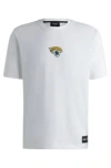 Hugo Boss Boss X Nfl Stretch Cotton Graphic T-shirt In Jacksonville Jaguars - White