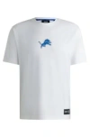 Hugo Boss Boss X Nfl Stretch-cotton T-shirt With Special Branding In Lions