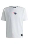 Hugo Boss Boss X Nfl Stretch Cotton Graphic T-shirt In New England Patriots - White