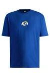 Hugo Boss Boss X Nfl Stretch-cotton T-shirt With Special Branding In Rams