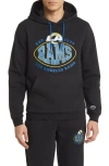 Hugo Boss Boss X Nfl Touchback Graphic Hoodie In Los Angeles Rams Black